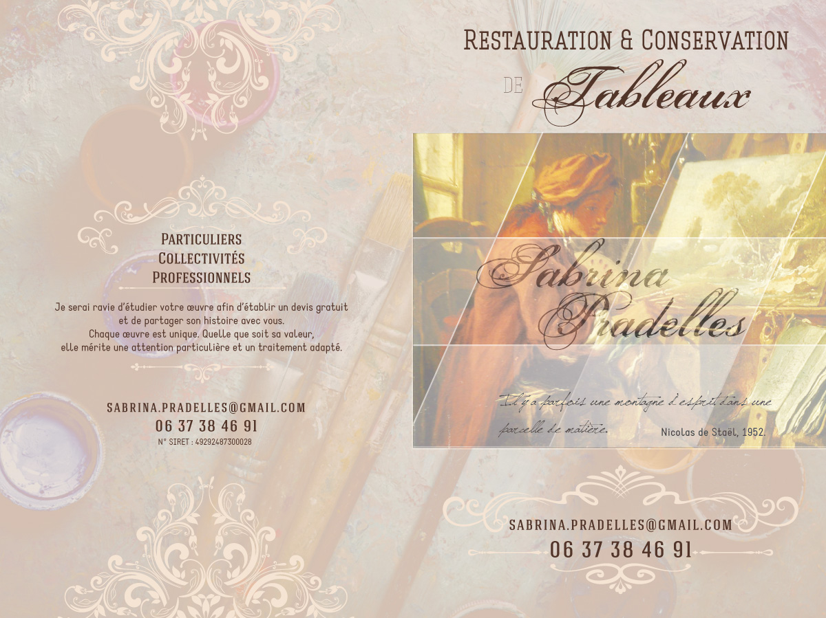 Présentation S. Pradelles, restauratrice et conservation de tableaux
